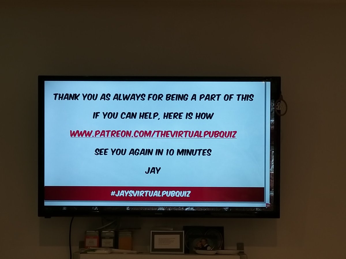 Fantastic Quiz, every Thursday, I'd pay £3 a month!! 👏👏🌈