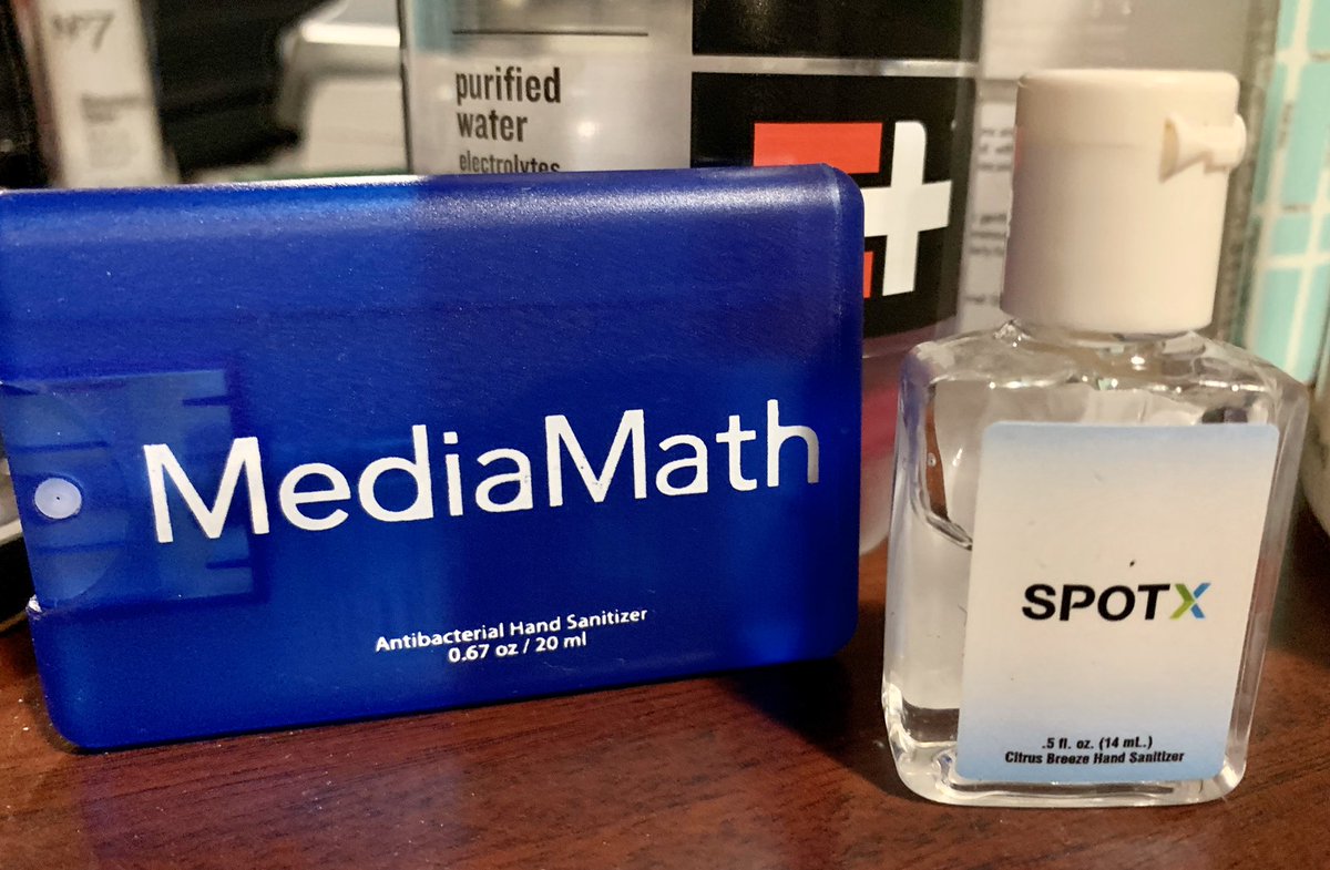 RanjeetaRB's tweet image. Thankful for #conferenceswag  hand sanitizers. #mediamath #spotx #iab
