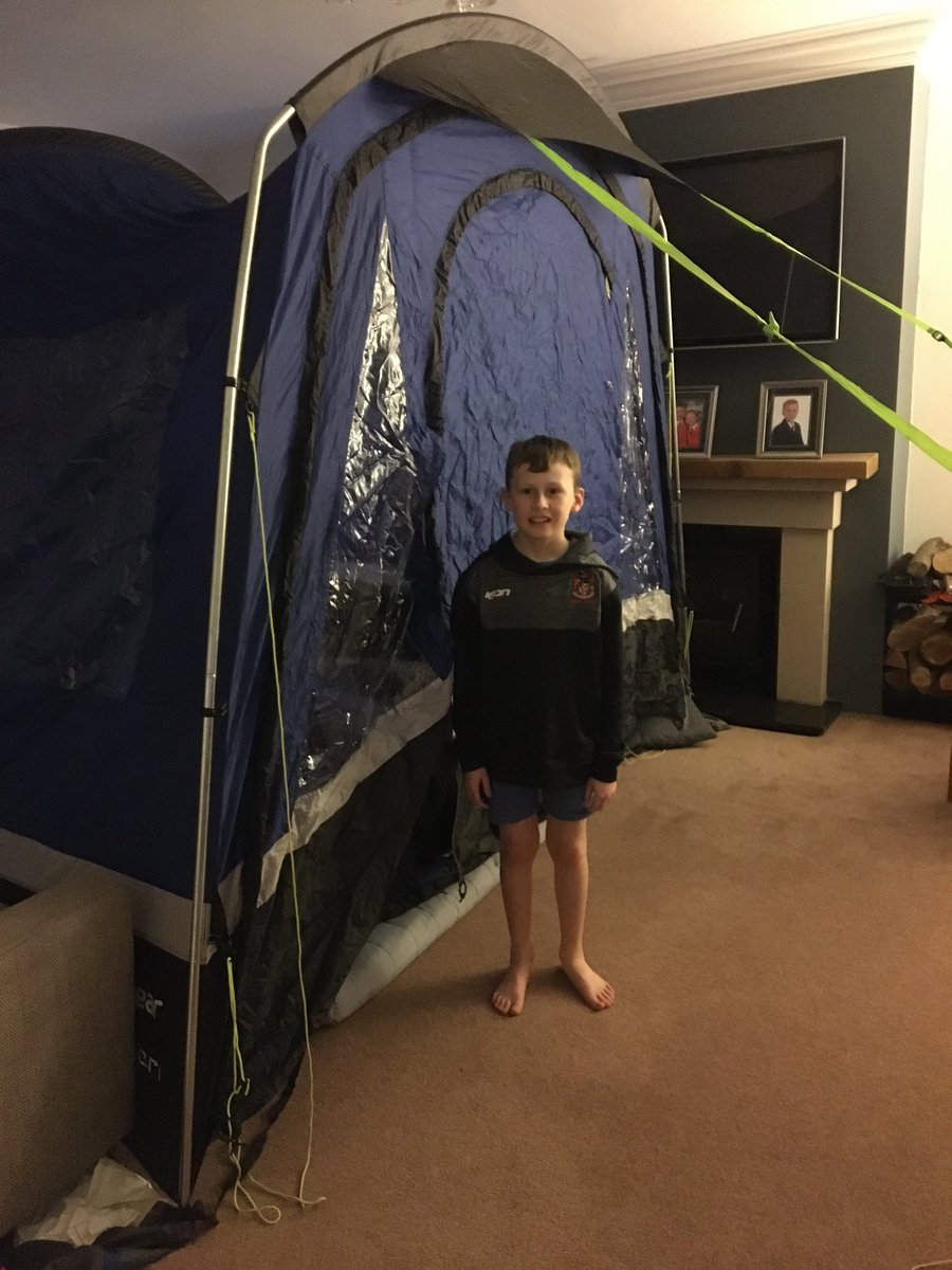 GredeckiTony's tweet image. Tonight the play room becomes the outdoors for Sammy 😂 #CampAtHome #virtualscouting