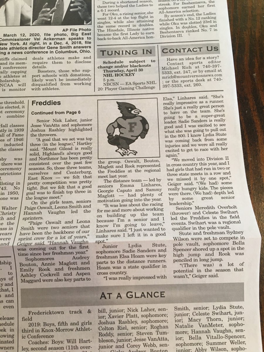 FLSFreddies1871's tweet photo. .@updates_fhs @FreddiesTrack @Freddies_XC Nice feature on Fredericktown Track & Field! @mrichnotwealthy @mountvernonnews #FreddieNation https://t.co/A3gu3h2sRT