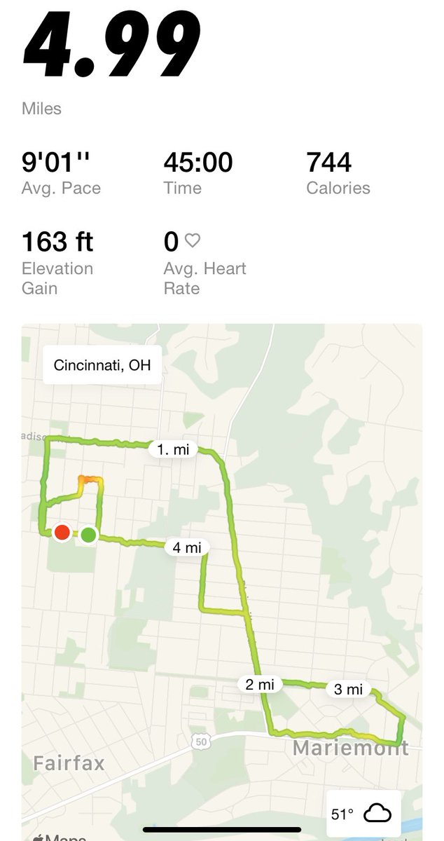 DP_Moulton's tweet photo. When you miss your goal by 1/100 of a mile, is it okay to round up? Asking for a friend. #runnersmath https://t.co/F35pis2oaL