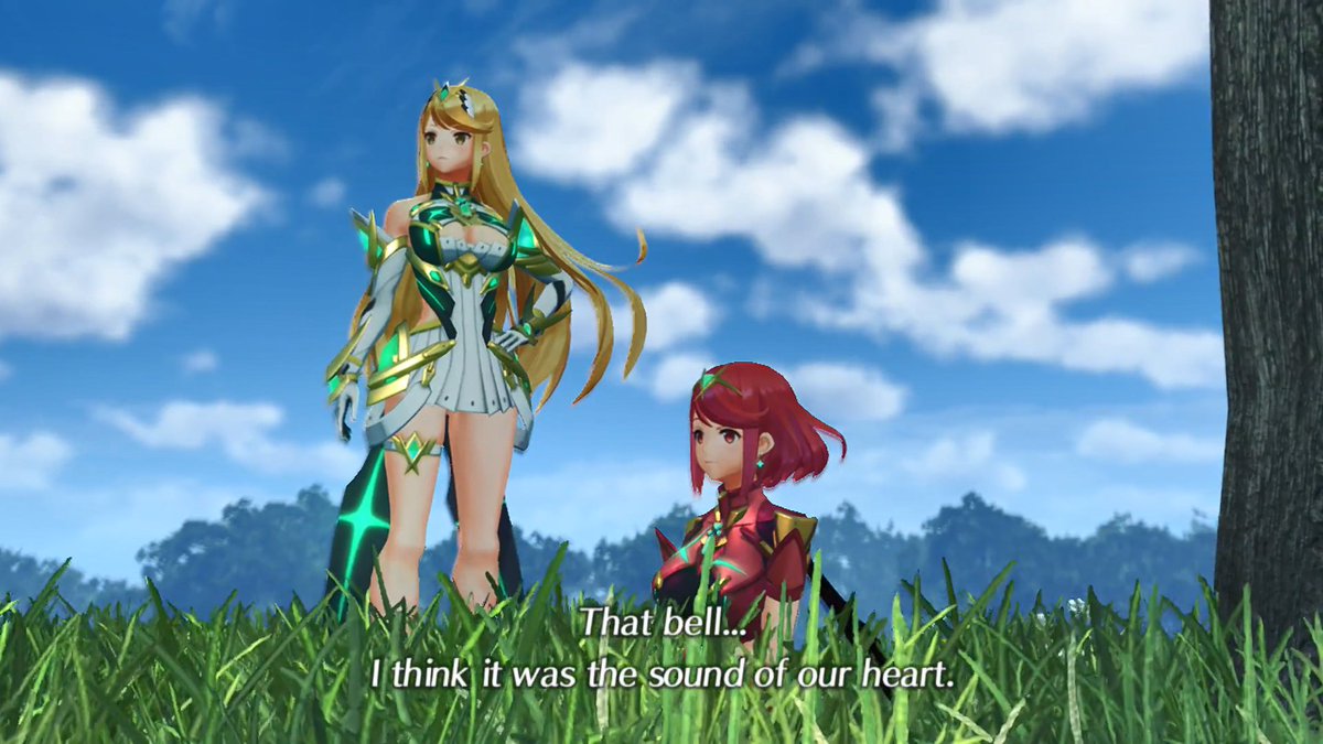 On the subject of this scene I have to say it fits like a glove after playing Torna between chapter 7 and 8. With the emotional peak that is Torna's ending you can really feel the pay off from these two finally moving forward with their lives.  #Xenoblade2