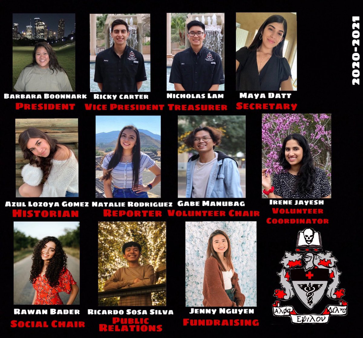 UTSAaed's tweet image. Introducing Alpha Epsilon Delta’s new officer positions for the 2020-2021 year. Congratulations!  #UTSA #birdsup