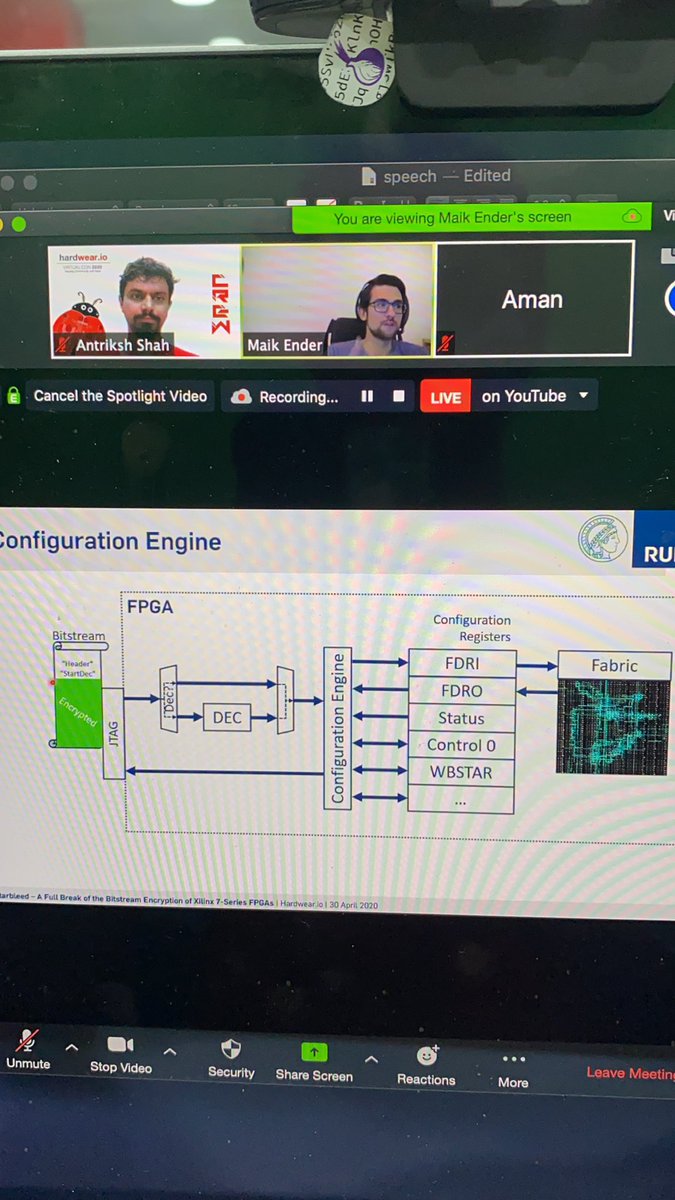 antriksh_s's tweet photo. Last talk for the day on #Starbleed vulnerability on #xilinix #fpga by @MaikEnderEU https://t.co/hIWiSBQhvi