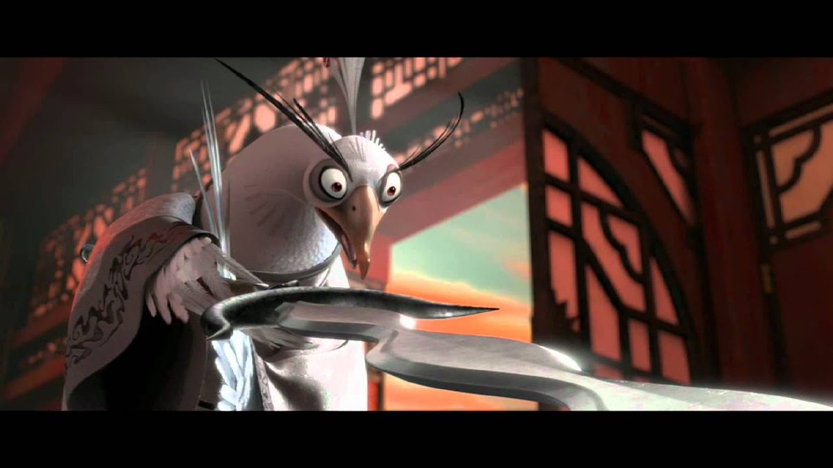 so like, kung fu panda 2's villain didn't have to go so hard but dreamworks animation studio was like "what if we went 1000% with this film and had a royal knife peacock with traumatic ties to the main character" and made it work so well