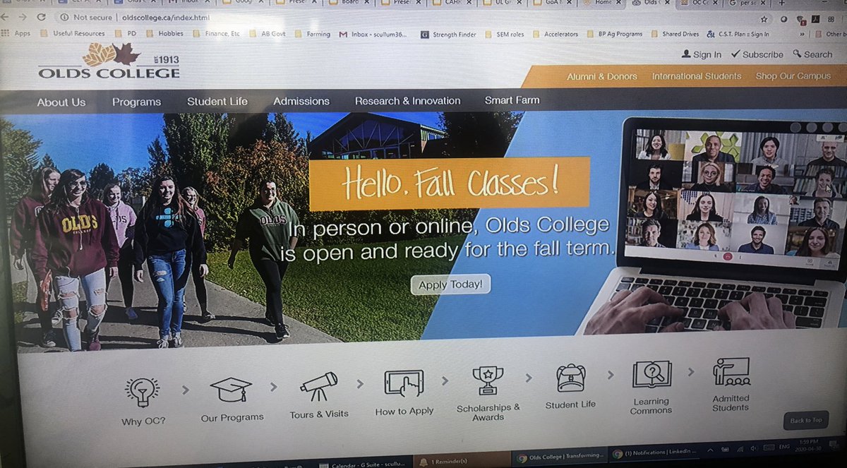Hey current or future <a href="/OldsCollege/">Olds College of Agriculture & Technology</a> students!  We look forward to having you with us in the fall. One way or another we are ready! #abpse