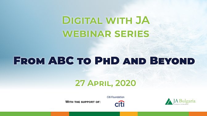 galyatomov's tweet photo. CCO Bulgaria at #JA webinar: “COVID19 is driving transformation in the economy, forcing business to rethink approach to supply chain, workforce, workspace. Innovative&amp;entrepreneurial thinking can determine the future of people &amp; businesses.“ @Citi FDN https://t.co/GXn7G10RJ4