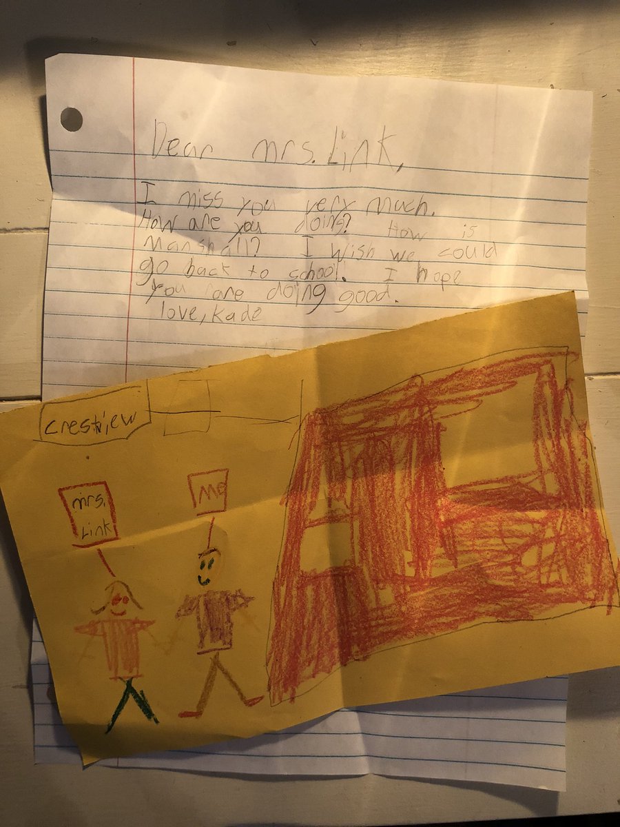 AllisonLink13's tweet photo. Staying in touch and building relationships by writing back and forth with my students. 💜🦅#CISDrocks #crestview2 https://t.co/EmhTpDjsIL