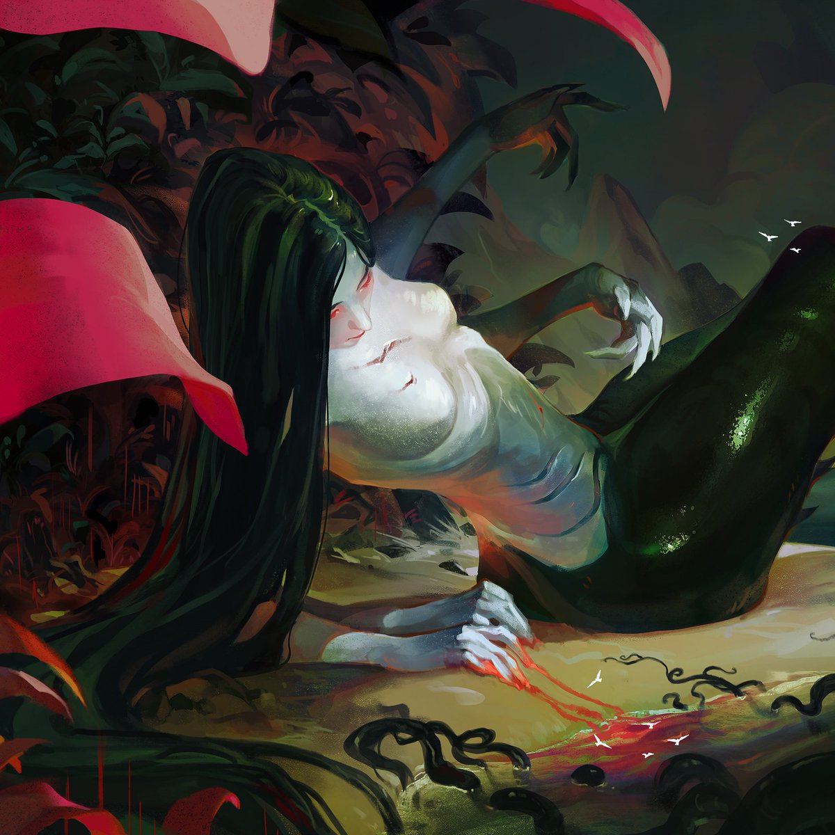 🧜‍♀️Meet the fabled beings that inspire both love and fear in Beneath The Waves: a 168 page full color merfolk inspired art book!

Sharing some good news! One of my pieces made it into this project, and just in time for Mermay! Launches on May 4! Woo!

🌊Cutt.ly/JFKickstarterW…