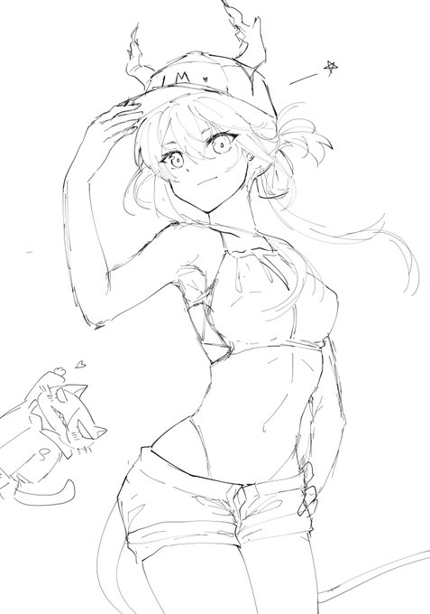 Here we go again Gacha and swimsuit#Arknights #chen #明日方舟 #アークナイツ #夏 