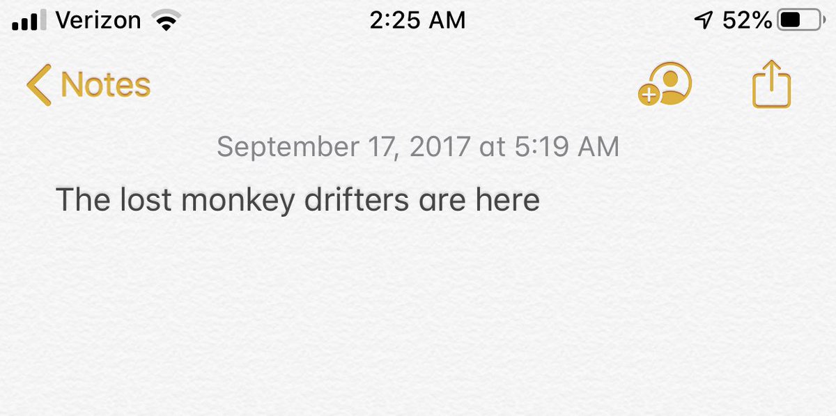 Wrote this note in my sleep a couple of years ago. Still haven’t seen them.