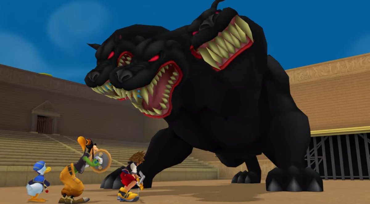 You cannot pet the dog in Kingdom Hearts (2002)