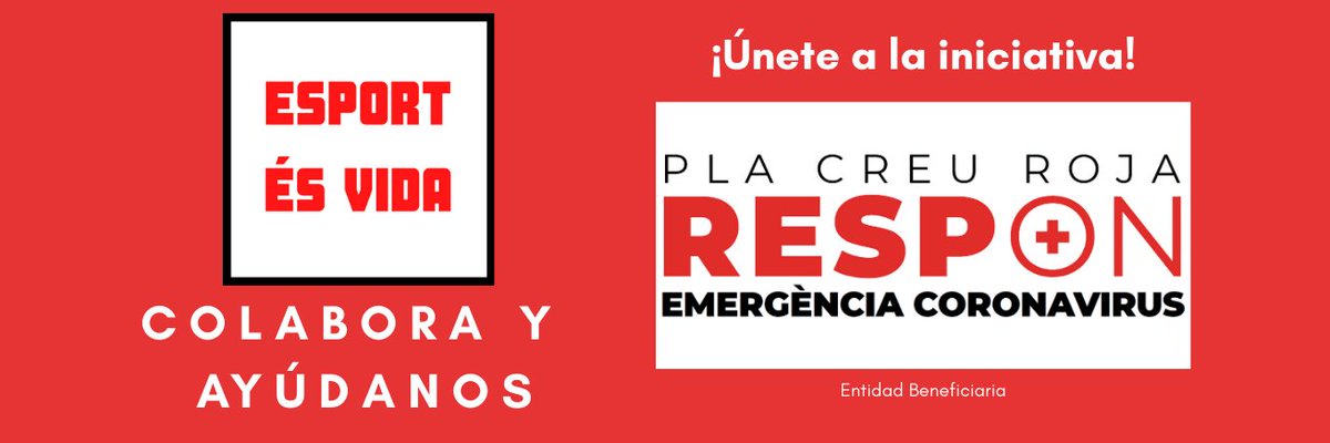 Grandes deportistas <a href="/Esportesvida20/">Esport és vida</a> están colaborando para hacer frente a la crisis del @CoronaVid19 y así, ayudar a personas con riesgo de exclusión social gracias a #CruzRoja ¡Colabora, haz tu donación, RT! ➡️esportesvida.com (se sortearán todos los artículos)