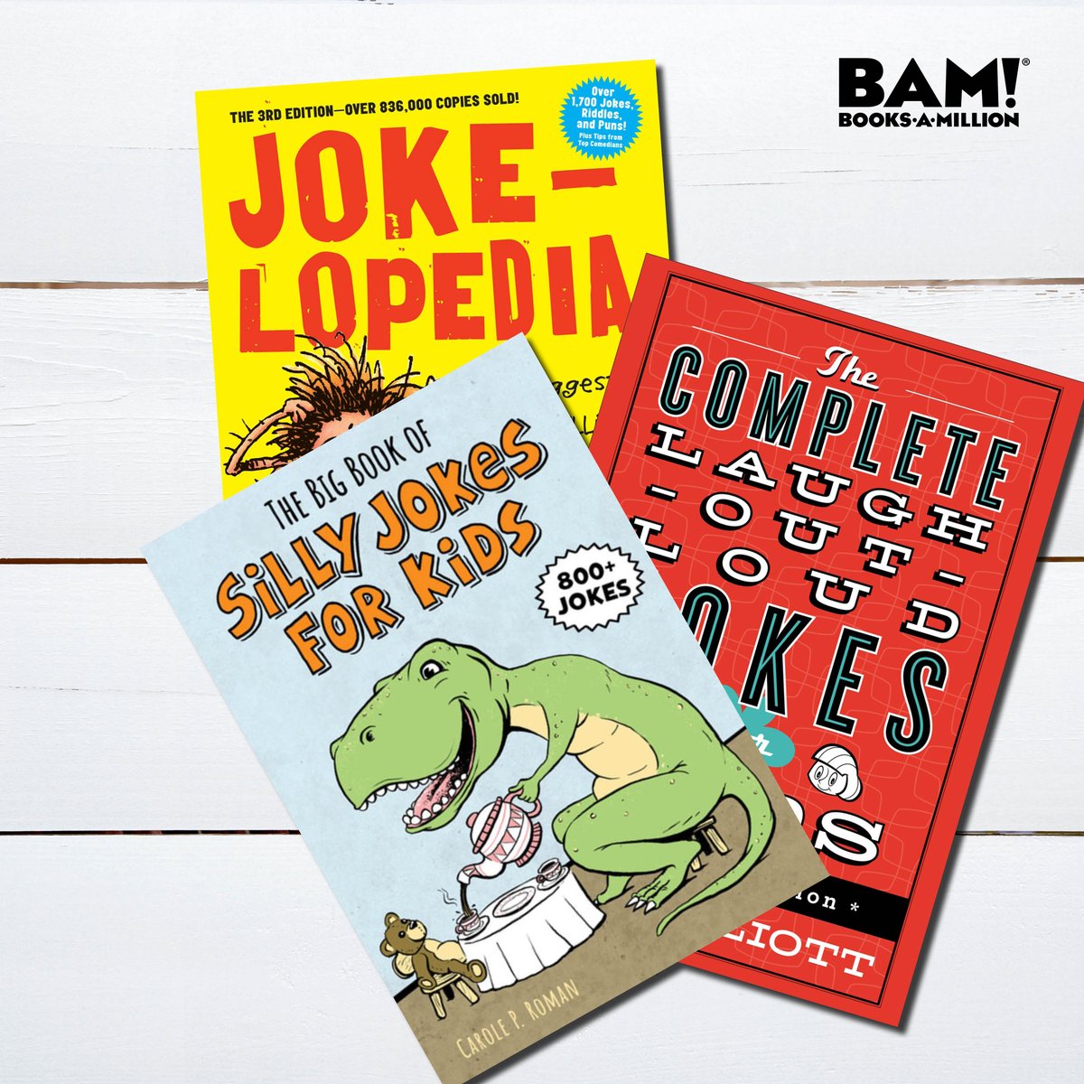 booksamillion's tweet photo. Have you seen the story of the boy with the drive-by joke stand all over the news recently? Bring joy to your neighborhood with a joke stand of your own. Shop our funniest joke books here: https://t.co/FS0YV65ZIM https://t.co/XShTPQb7hw