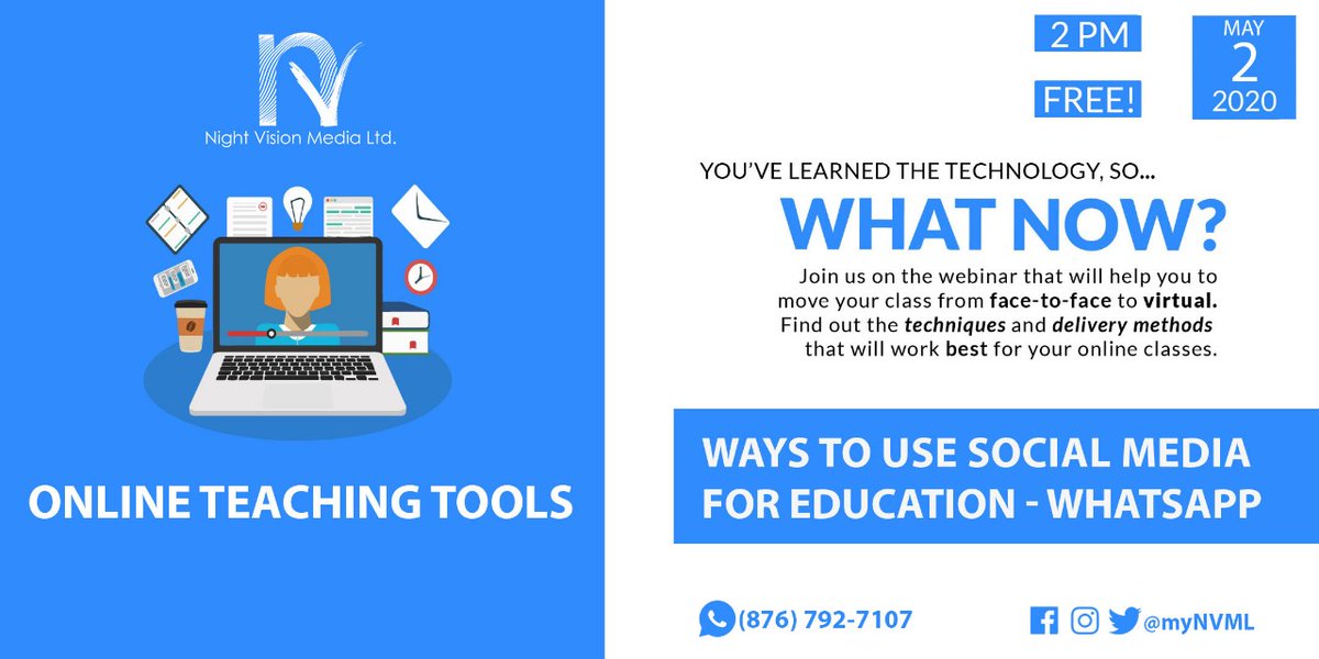 Our Focus This Saturday
WhatsApp as a Teaching Tool

With limited equipment and internet available to students, is it possible to teach your classes?  Maybe WhatsApp could be a solution.

Find out more at our Online Teaching Tools webinar.