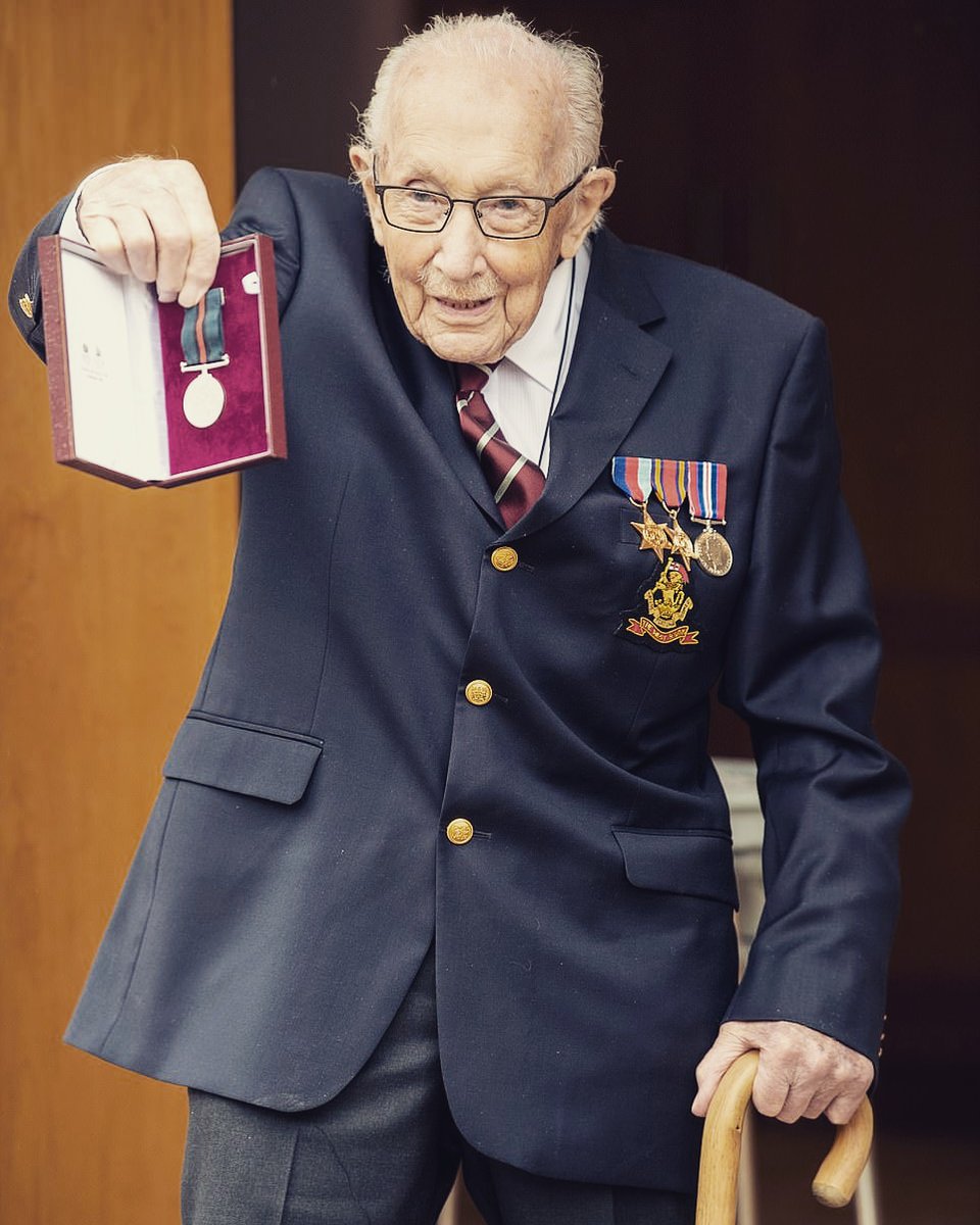 Happy 100th birthday to Colonel Tom Moore! Over £30 million raised for the NHS, what an unbelievable achievement 🌈 
#nhs #keyworkers #captain #tommoore #colonel #100thbirthday #30million