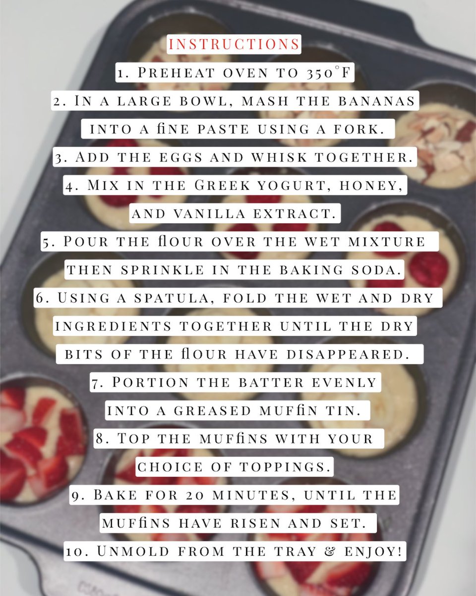 Strong4MeFit's tweet photo. Anyone else baking up a storm in quarantine?! ๐ Try these #MiniBananaBreadMuffins - totally customizable to use whatever fruit/toppings you have at home! #Strong4Me #Strong4Food https://t.co/cW8nDSOs5X