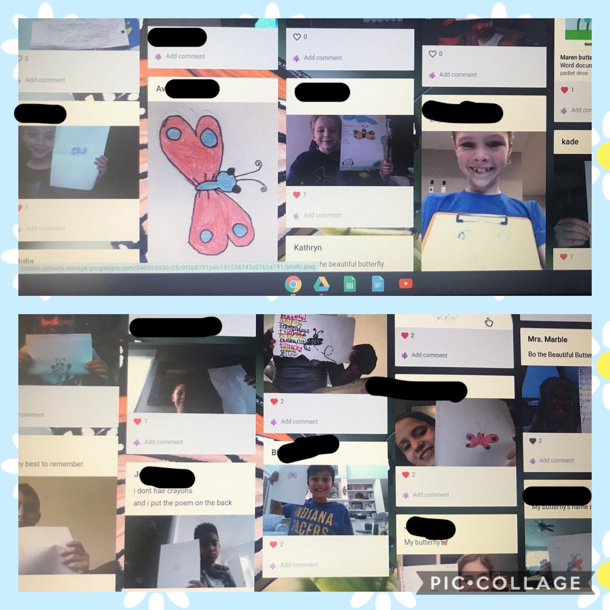 Jemarbleteacher's tweet photo. Look at these poets and their beautiful acrostic poems!๐๐ฆ๐#carmelgoesvirtual #ccscares https://t.co/spX5OulP9V