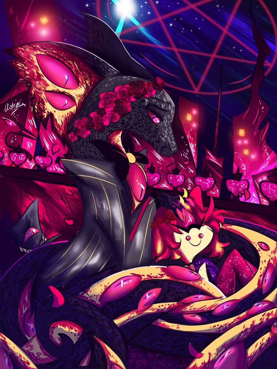 AstriaSparks's tweet photo. "My little Rose"

My side of an art trade with @LoveNightFury 

#HazbinHotel #niftious #SirPentious #hazbin #Hazbin_Hotel #niftyhazbinhotel https://t.co/H348maetrL