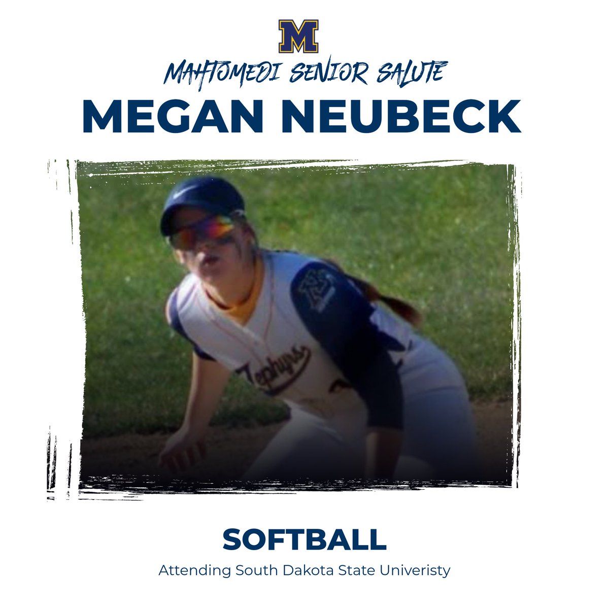 Megan Neubeck was part of two Section Championship teams and sites her trip to STATE as a 8th grader as one of her favorite memories. She also served as a Sports Medicine Assistant at MHS. Megan will be studying Sports Medicine in college. #SeniorSalute #WeAreZephrys