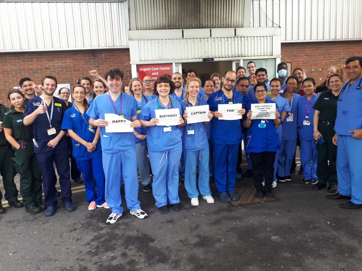 Emergency Department @Newham University Hospital (@edteamnuh) on Twitter photo <a href="/EDTeamNUH/">Emergency Department @Newham University Hospital</a> would like to wish Captain Tom a Happy 100th Birthday! @NewhamHospital <a href="/NHSBartsHealth/">Barts Health</a> <a href="/EDTeamNUH/">Emergency Department @Newham University Hospital</a> would like to wish Captain Tom a Happy 100th Birthday! @NewhamHospital <a href="/NHSBartsHealth/">Barts Health</a>