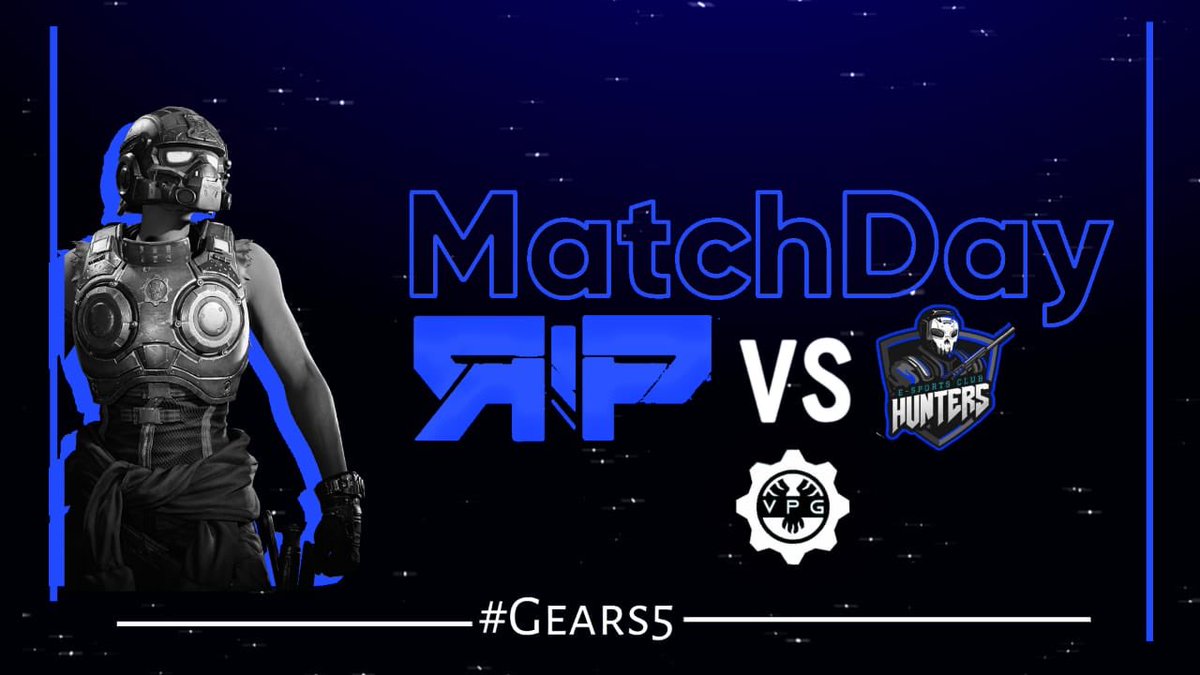 ☠️| PRIMER  PARTIDO l 
JORNADA 5

Debutamos en la gra #VPG #Gears5 venimos con toda la actitud para Cerrar Fase de Grupos vamos 3-1 vamos por un 4-1

🏆|<a href="/VisualProGames/">Visual Pro Games</a> 
🆚| @HuntersGaming 
⏰| 9:35 

Venimos por un poco de muerte  ☠️

Diseño ✍🏻<a href="/FelipeOspinades/">𝕺𝖘𝖕𝖎𝖓𝖆</a>

#GoRipers🖤