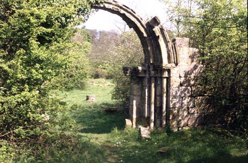 Newminster Abbey, Cistercian, daughter of Fountains, mother of Roche, Sawley and Pipewell. Near Morpeth in Wansbeck Valley, but I've honestly never come across it! Not sure if it's accessible, looks a bit of a state. Chapter house portal. Re-erected cloister arcade exceptional!