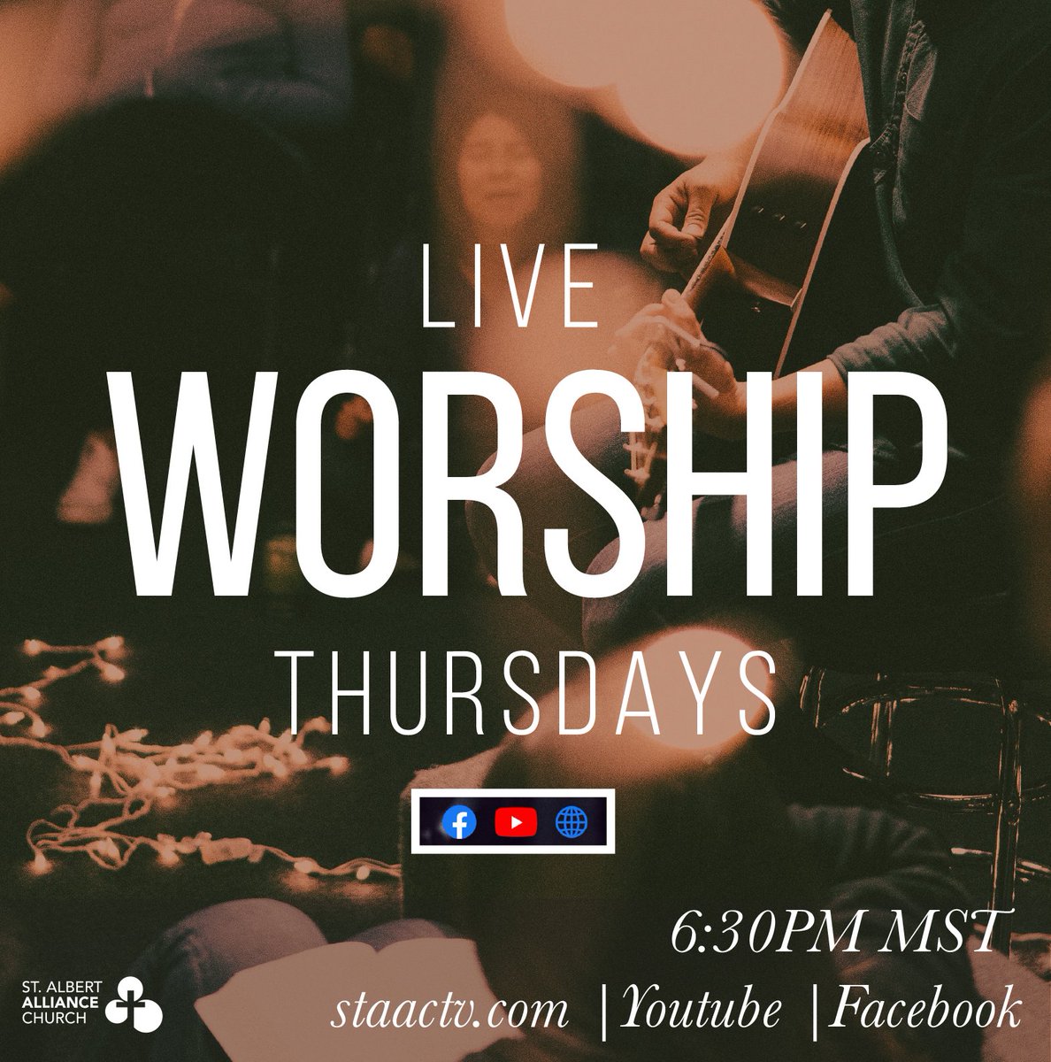 StAAllianceCh's tweet photo. Join us online this evening from 6:30- 6:55PM as we spend time in live worship and prayer together! Join us on Youtube, Facebook or https://t.co/ImjEQeAgCD
#40dayswithJesus #midweekworship #worshipandprayer #staac #church https://t.co/9vQAj0BCq5