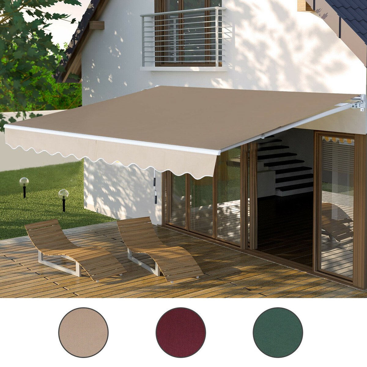 mysourcespot's tweet image. (Outsunny 12&apos; x 8.2&apos; Retractable Patio Awning  Sun Shade Outdoor Patio Outdoor)