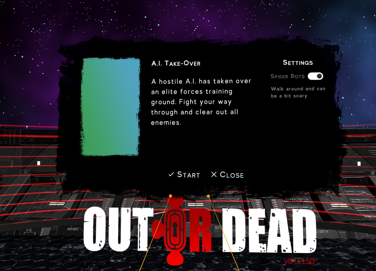 traVRsal_Robert's tweet photo. Small preview of a cool new level definition feature in the #OutOrDead SDK: specify settings which are then exposed in the UI and bound to your rules.

Now the only question left is: what are these spider bots? ;-) #teaser #creepy #level11 #indiedev #soon

https://t.co/pTZS08trSG https://t.co/NkAZ9HT6TL