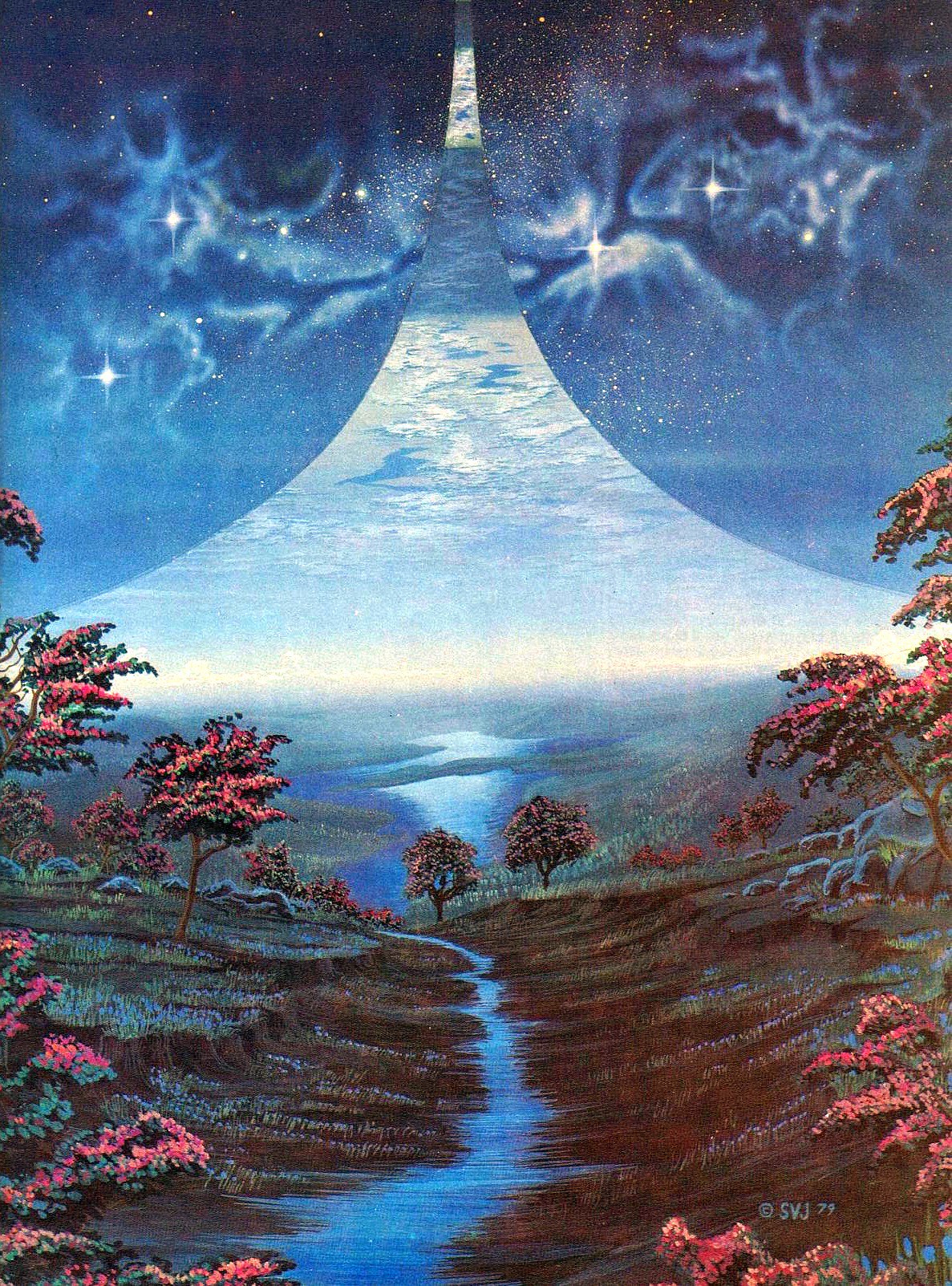 Happy birthday to \"Ringworld\" author Larry Niven, born on this day in 1938. (Art by Steven Vincent Johnson.) 