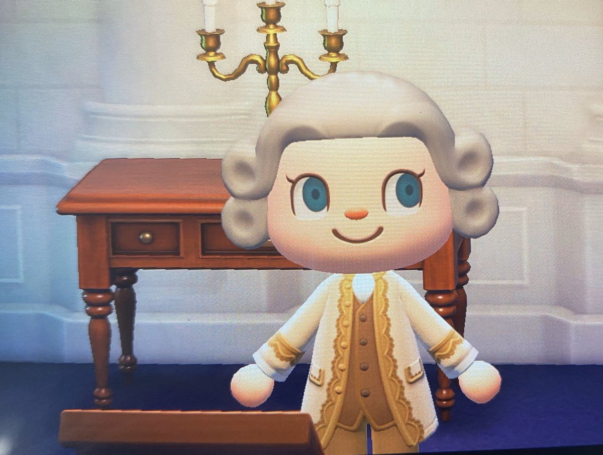 SarahRung's tweet photo. In honor of George Washington’s inauguration I have recreated him in Animal Crossing 😊 https://t.co/AWygwi5JGh