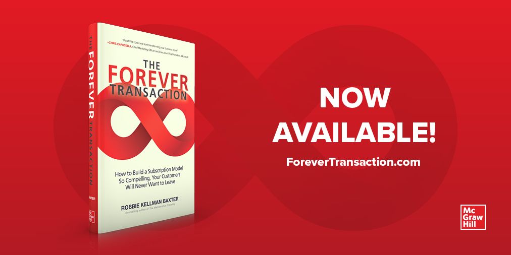 JeanneBliss's tweet photo. My friend, @robbiebax, bestselling author and consultant has just released her new book, #FOREVERTRANSACTION. This book will take you through every step of the subscription business process, so everyone works together to optimize customer lifetime value. https://t.co/cKeXbdB4at https://t.co/HwKWhT8za7