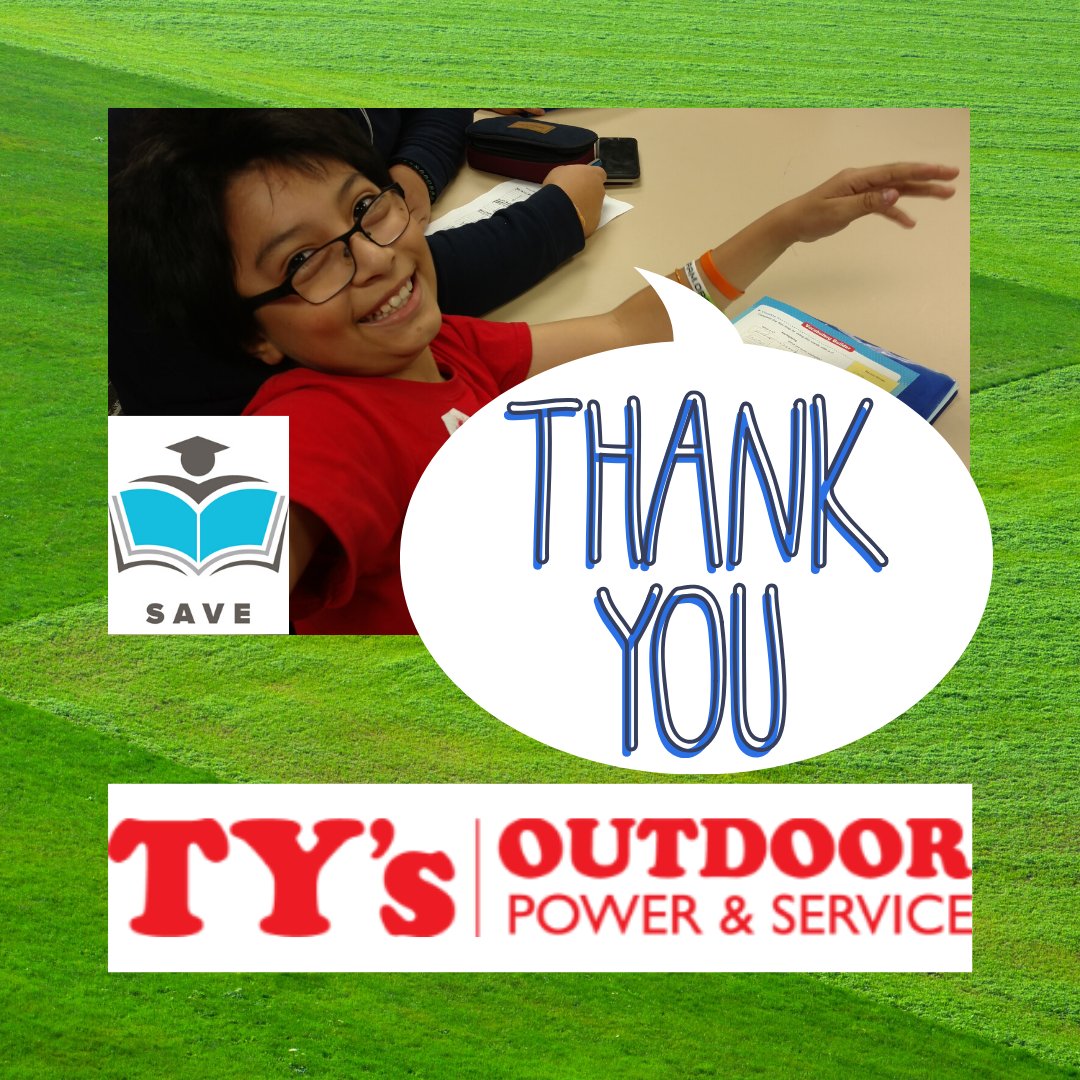 SAVEProgram's tweet photo. #SAVE10YearThanks #DailyShoutout
#SAVEprogram is so #grateful for one of our #FIRSTsupporters,⭐@tysoutdoorpower!⭐ Through years of support, SAVE has #grown to serve & fund more than 200 students & activities per year, such as sports, arts, & more!
🌻 https://t.co/yyMHN31s4W https://t.co/92ZeryxgaM