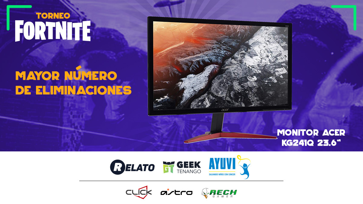 geektenango's tweet photo. Te presentamos los premios que estarán en juego este 8 de mayo en el torneo de Fortnite⚔️ a beneficio de la @FundacionAYUVI. Cortesía de @click_gt, @ASTROGaming, @relato_gt y #RechGamer Guatemala #Fortnite #esports #gaming🔥🔥 https://t.co/deRRuWHq5g