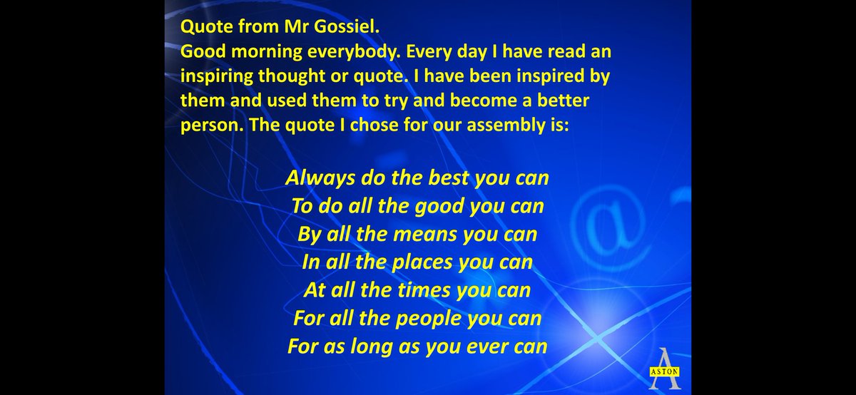 academy_aston's tweet photo. Important assembly messages from Mr Gossiel. Good luck to all our amazing Y11 students. https://t.co/RF07noFZW4