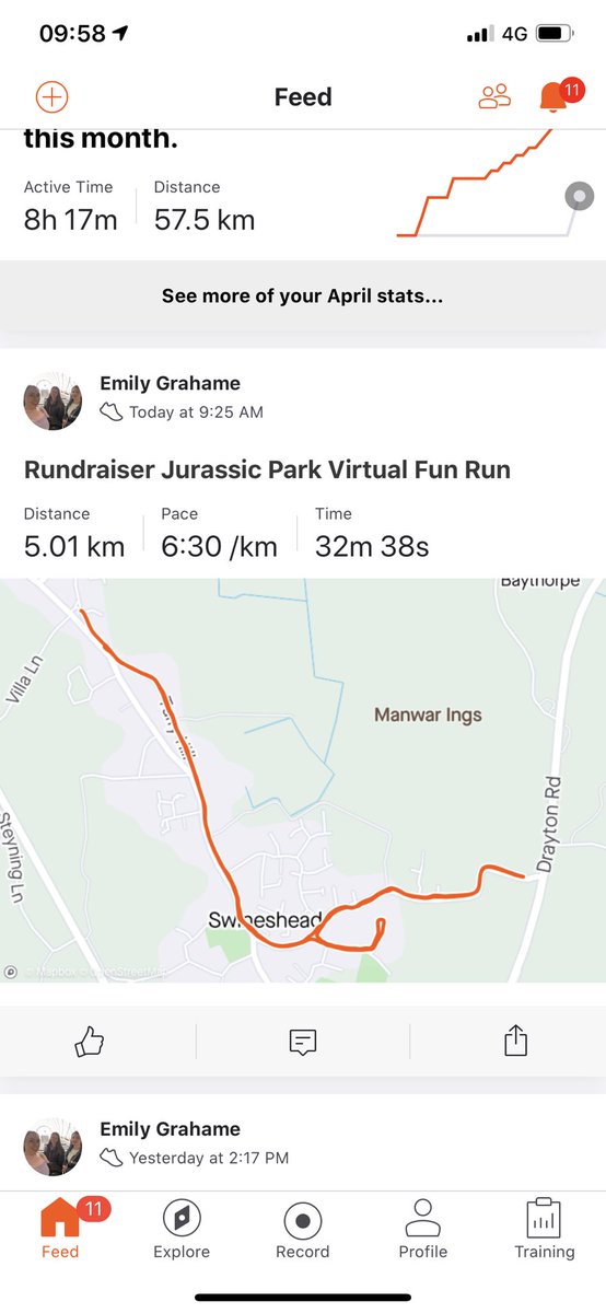 CTwatpants's tweet photo. Did my Jurassic Park run with @rundraise this morning - if you’re a runner (or even a walker) take a look at the amazing work they’re doing and get involved!! https://t.co/tWN3bZLJ1W