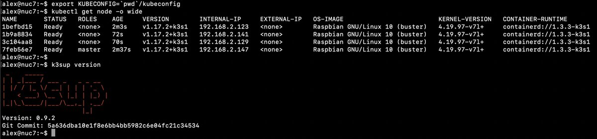 alexellisuk's tweet photo. Look ma! No SD cards!
@kubernetesio #k3sup #k3s @Raspberry_Pi #netboot https://t.co/9Hyep55BV9