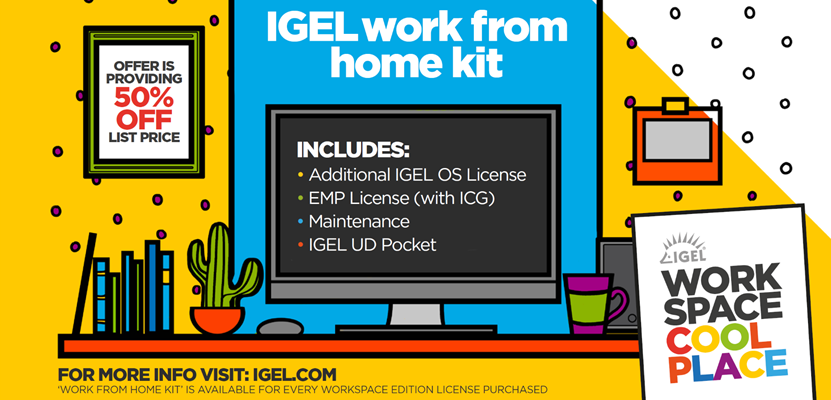The1AmyCannon's tweet photo. @IGEL_Technology is making the difference between “Working at Home” and "Working from Home.” Read about the new "Work from Home Kit" in this blog. #WFH #EUC #stayathome #workspacecoolplace https://t.co/u83qyqqXif https://t.co/VPcWueQqpF