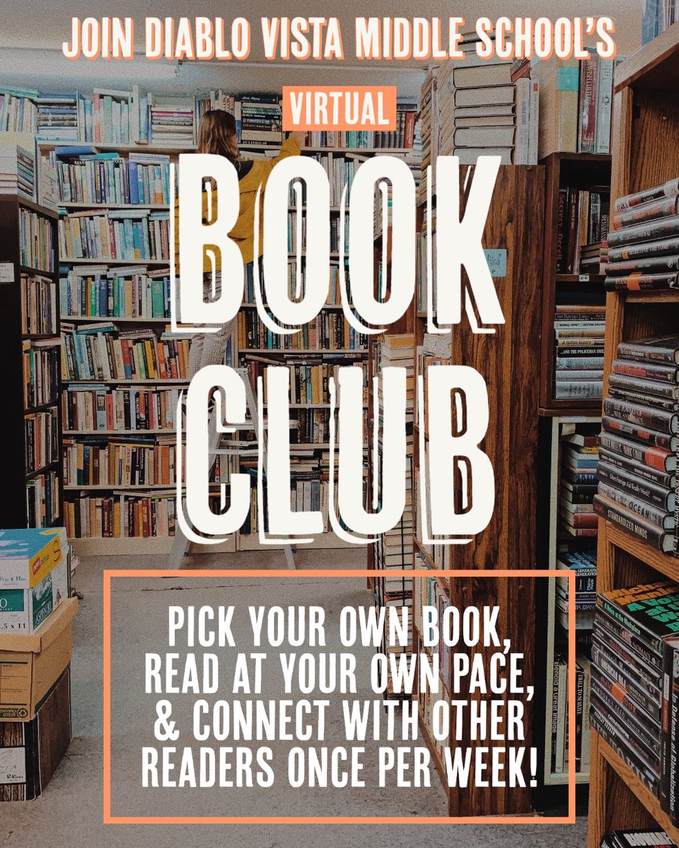 LibraryDvms's tweet image. Did you hear? The Diablo Vista Library is hosting a virtual book club during the month of May!