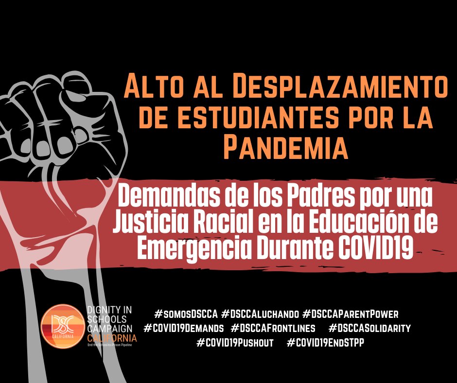 MILPACollective's tweet photo. In Solidarity!
#DSCCAparentpower #somosDSCCA #DSCCAluchando #educationreparations #COVID19Demands #DSCCAFrontlines #DSCCASolidarity #COVID19Pushout @DSC_California https://t.co/eWmtd5Bmew