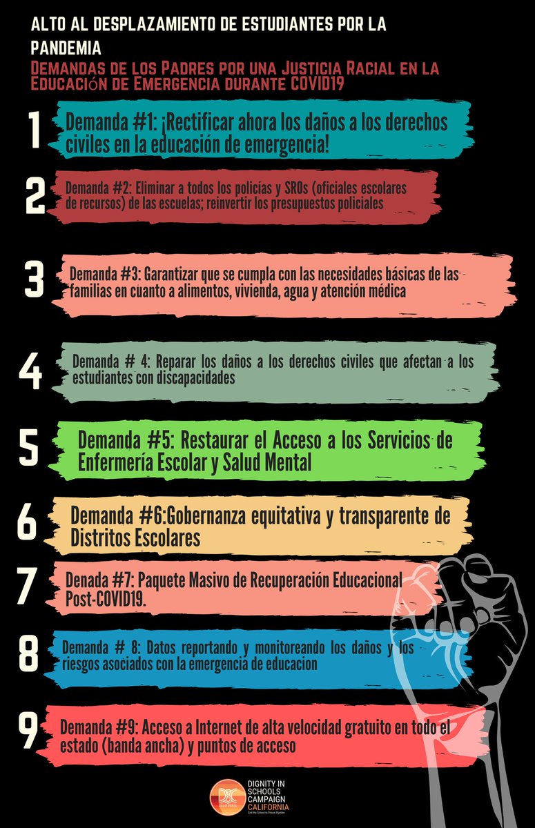MILPACollective's tweet photo. In Solidarity!
#DSCCAparentpower #somosDSCCA #DSCCAluchando #educationreparations #COVID19Demands #DSCCAFrontlines #DSCCASolidarity #COVID19Pushout @DSC_California https://t.co/eWmtd5Bmew