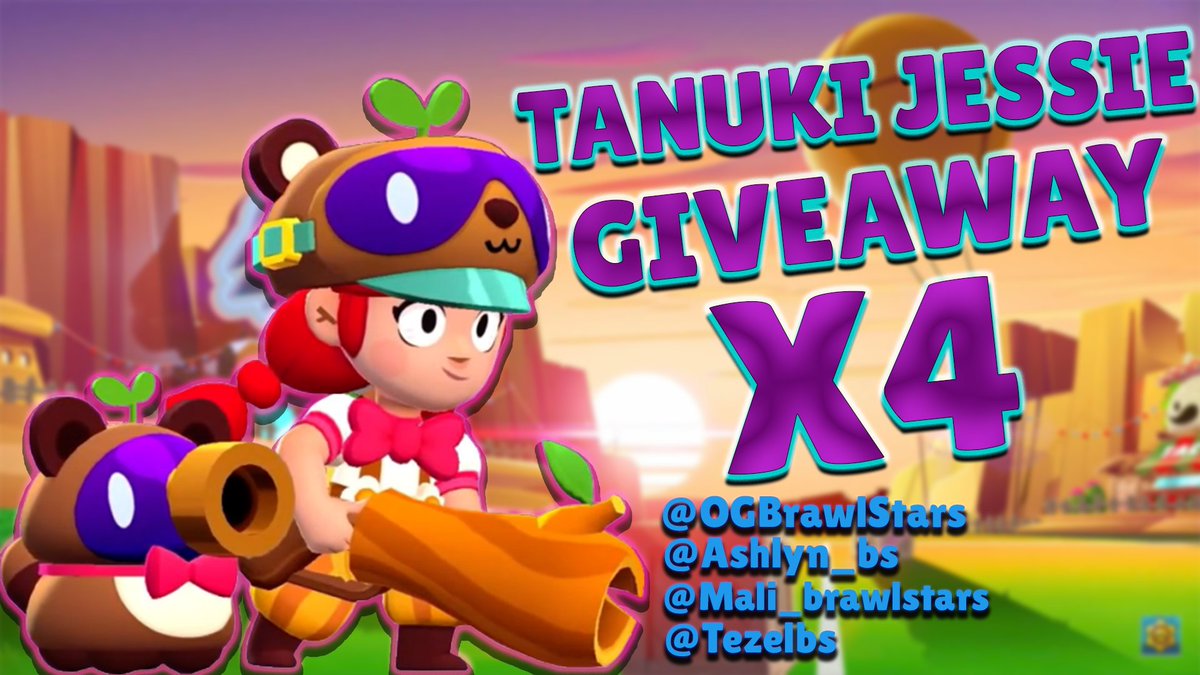 OGBrawlStars's tweet photo. ⭐️TANUKI JESSIE GIVEAWAY X4⭐️
-4 winners, $10 USD PayPal each!

💥REQUIREMENTS💥

Retweet🔁,like this tweet❤️,tag 2 friends✅&amp; follow:
@OGBrawlStars 
@ashlyn_bs 
@mali_brawlstars 
@tezelbs 

Winners picked May 7th 🗓️
GL everyone! 🙂 https://t.co/VmzPWF9LVq