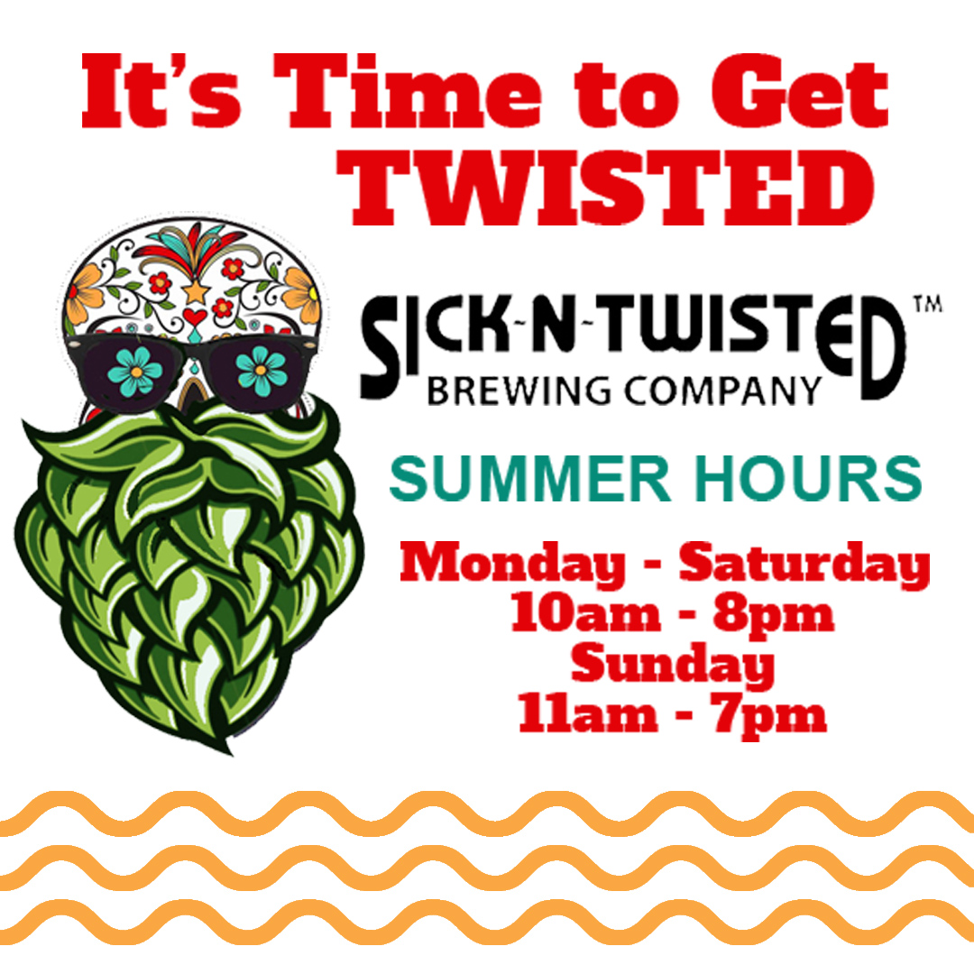 SicknTwistedCo's tweet photo. Starting Tomorrow, May 1st, we are back to our summer hours! YAY!  We will be observing all the CDC social distancing and sanitation guidelines to keep our visitors and out staff safe.  We can't wait to see all of you! https://t.co/IaJmrDMtsc