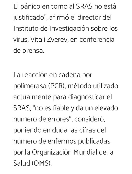 Russian virologist in the Academy of Science ,Vitaly Zverev , told in May of 2003:PCR testing is not<a href="/tag/exposebillgates"class="tags"><span>#exposebillgates</span></a>