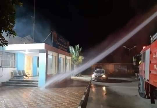 SabhaJournalist's tweet photo. #الان تعقيم مطار بنينا استعدادا لعودة العالقين بالخارج . #بنغازي https://t.co/AFbNKvJeKm