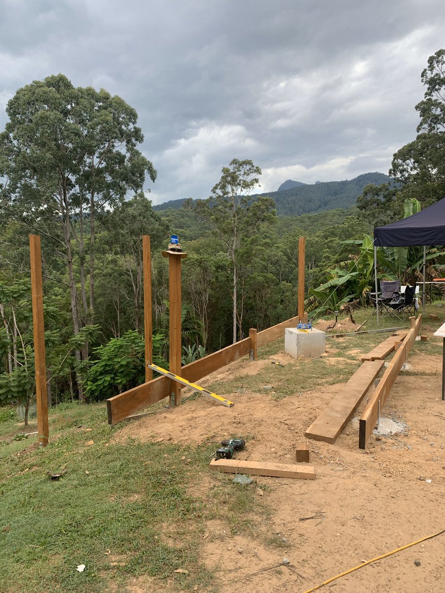 GregWeiler's tweet photo. The footings are in and the platform is underway. Hope to be up and running in a couple weeks! #Astrophotography #backyardobservatory #astronomy https://t.co/raUCwEbhfR