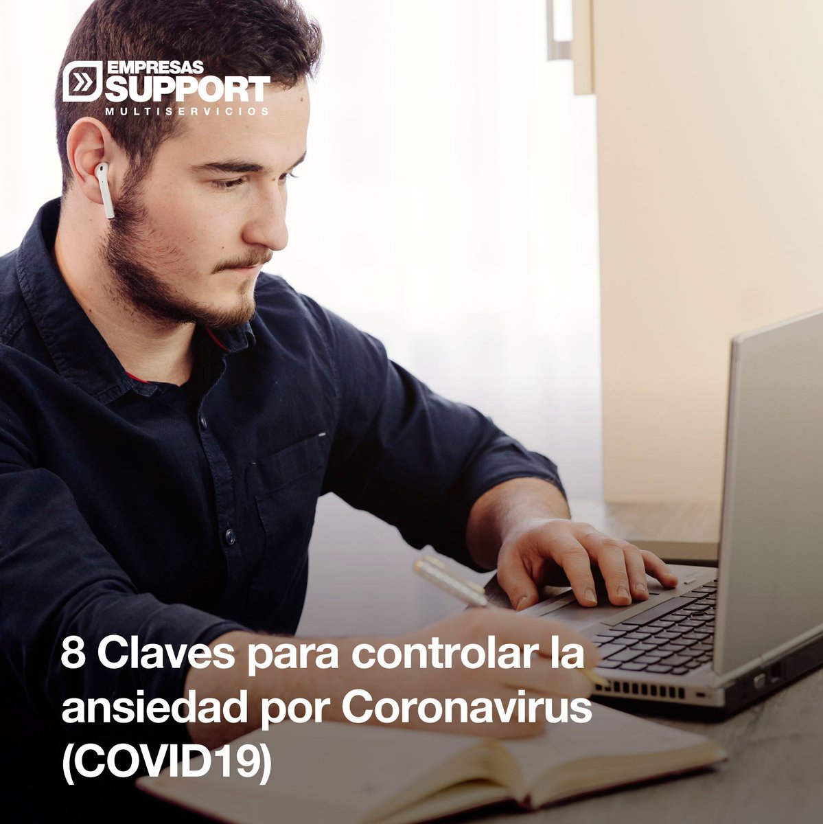 EmpresasSupport's tweet photo. Es normal sentirse abrumado con todo lo que está pasando producto del #Coronavirus #Covid19. Tratar de evitar el contagio y quedarse en casa en cuarentena, genera mucho estrés y ansiedad.

A continuación te dejamos 8 claves para combatir la ansiedad: https://t.co/oYWjQNQNOk https://t.co/s0julEsvqV