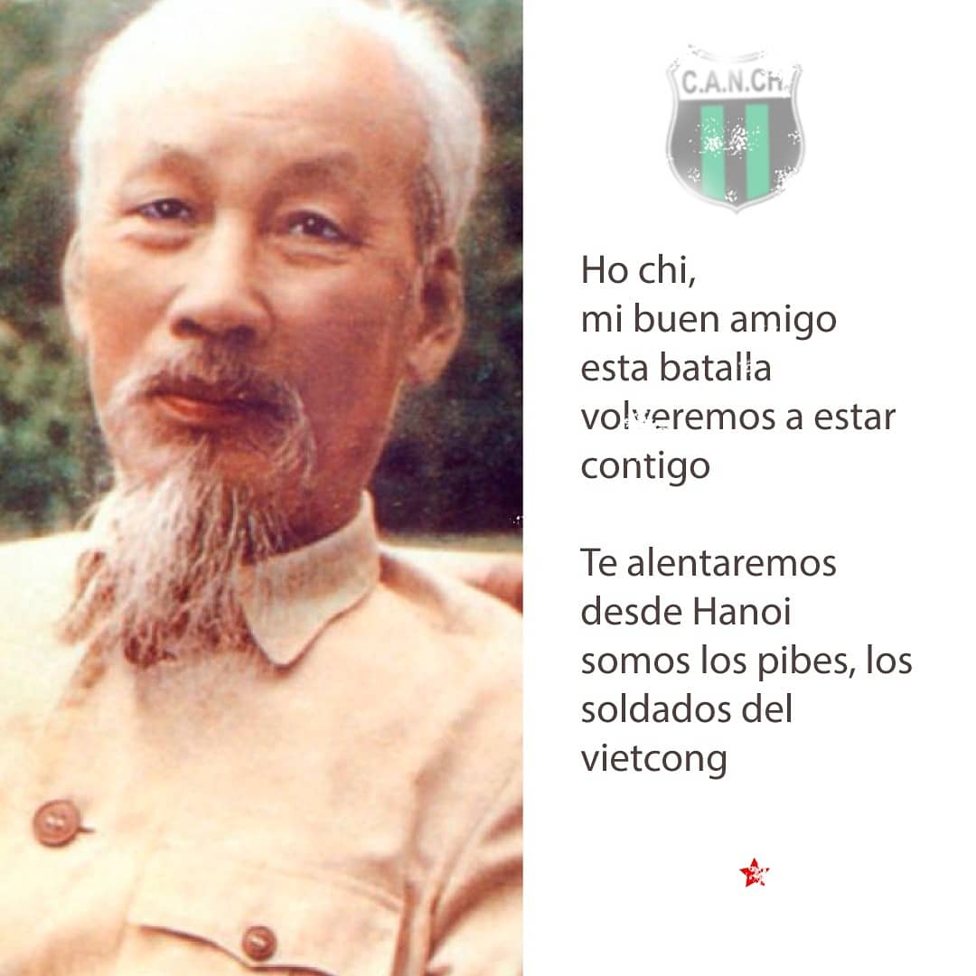 En el aniversario de la derrota de USA en Vietnam, recordamos la colaboración de la hinchada de Chicago en su fraternal relación con Hô Chí Minh.