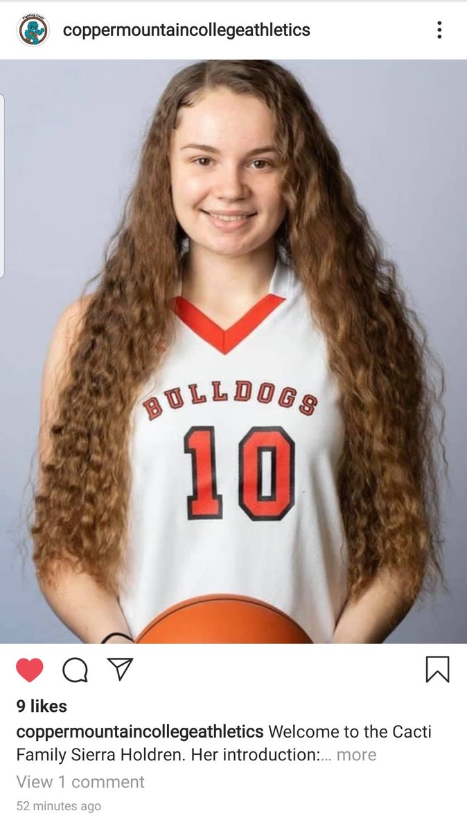 Congrats to c/o 2020 Sierra Holdren on her commitment to continue her academic/athletic career at Copper Mountain College. We are very proud of you. Keep growing 💪🏽🏀❤

#Fastbreak #Fam #Alumni #Bulldogs #Cacti